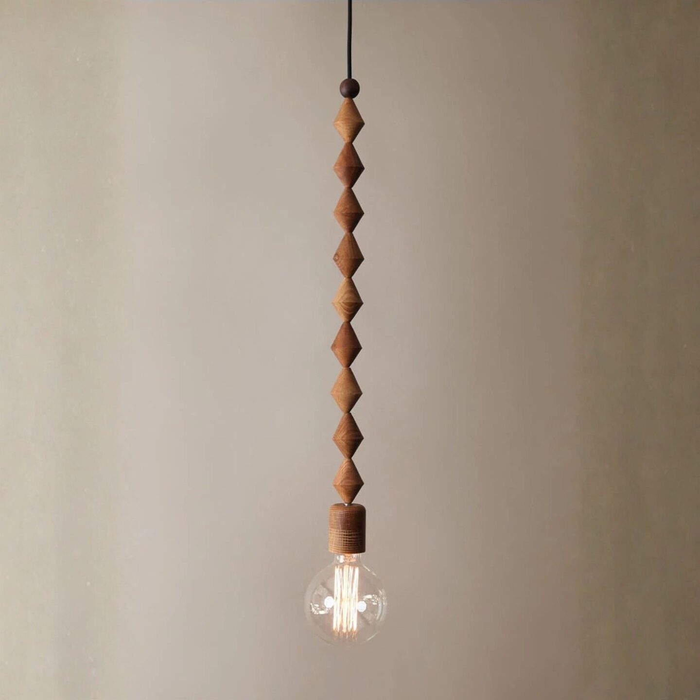 Bright Beads Alice Pendant Light & White Satin Ceiling Rose